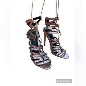 Metallic Sandal Stiletto - Top Shop